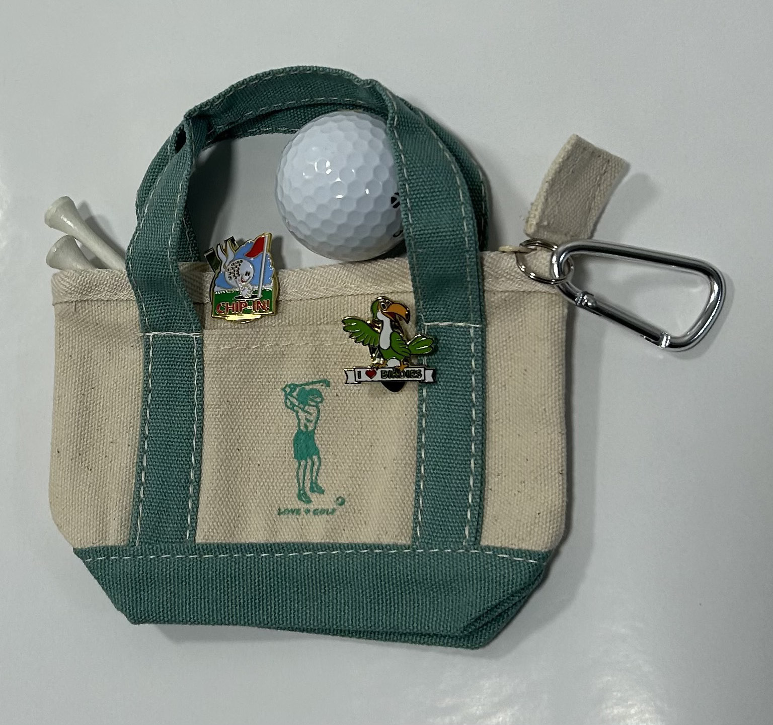 Love Golf Mini Clip-on Tote